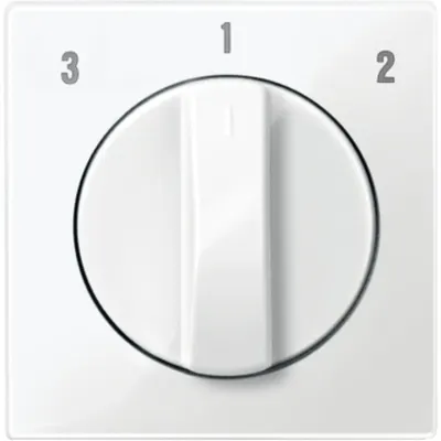 Placa Centrala pentru Comutator Rotativ Ventilator,Alb Polar, Lucios, Sistem M