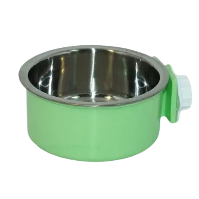 Castron metal pentru caini, plastic cu sistem de prindere 0.5 l