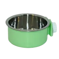Castron metal pentru caini, plastic cu sistem de prindere 0.5 l