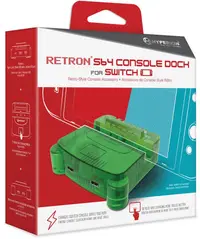 Stație de încărcare cu andocare Hyperkin - RetroN S64 Console Dock, verde (Nintendo Switch)