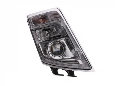 Far dreapta (2 H7 LED PY21W, reglaj electric cu becuri, insertii crom, Semnalizator transparent) VOLVO FH, FH 16, FH II, FM dupa 2005