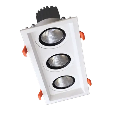 Spot Led Triplu Patrat Reglabil 3x15w 230v 3000k Alb