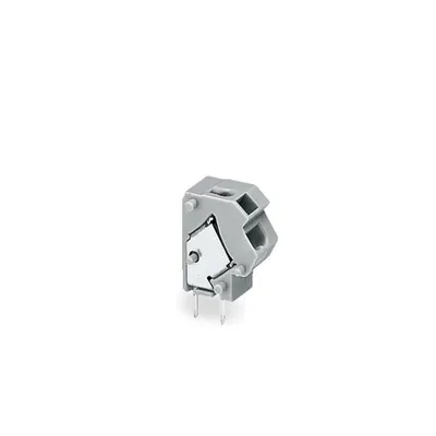 Stackable 2-conductor PCB terminal block; 0.75 mm²; Pin spacing 7.5/7.62 mm; 1-pole; PUSH WIRE®; 0,75 mm²; gray