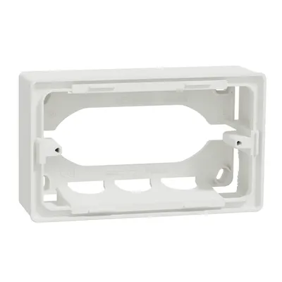 aparenta box, New Unica, 4 module, 4 knock outs holes, alb