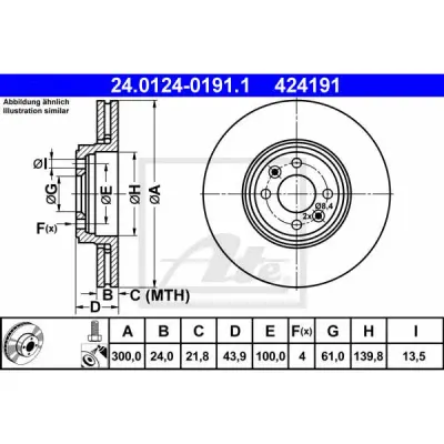 Disc frana ATE 24.0124-0191.1