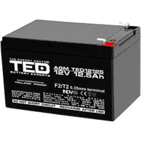 Acumulator AGM VRLA TED TED002754, 12 V, 12.5 Ah, F2
