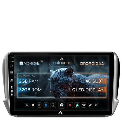 Navigatie Peugeot 208 2008 (2012+), Android, E-Octacore 2GB RAM + 32GB ROM, 10.1 Inch - AD-BGE10002+AD-BGRKIT258