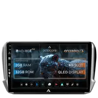 Navigatie Peugeot 208 2008 (2012+), Android, E-Octacore 2GB RAM + 32GB ROM, 10.1 Inch - AD-BGE10002+AD-BGRKIT258