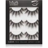 MUA Makeup Academy Lashes Volume Impact gene false tip Volume #100 3x2 buc
