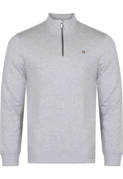 Bluza de trening cu fermoar la guler