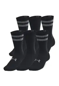 Set de sosete lungi cu monograma - 6 perechi - Negru/Gri deschis