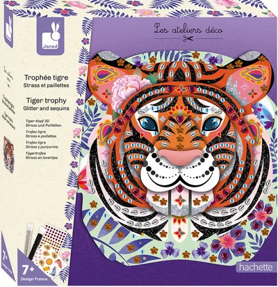 Kit creativ Janod - Tigru cu brocart și cristale