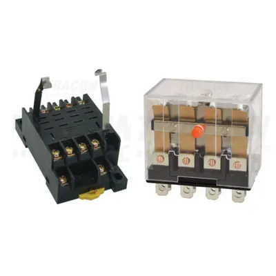 Pachet Releu 110V DC RL14 (4CO, 10A) + Soclu 14 Pini RSPTF-14A