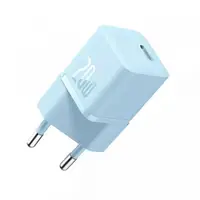 Incarcator Retea Baseus GaN Mini 1C, 20W, 3A, 1 x USB-C, Albastru CCGN050103