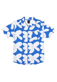 Camasa barbati - Bailey Elder - maneca scurta - albastru - alb -