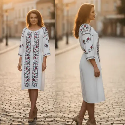 Rochie Traditionala cu broderie Dafina 2