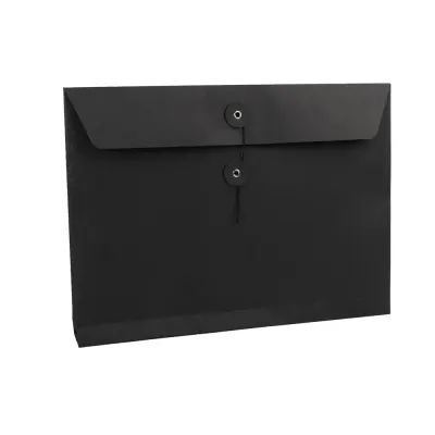 Plic hârtie cu sigiliu din sfoară - negru (set 10 buc) - Default Title