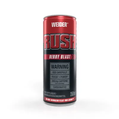 Băutură energizantă, WEIDER, Rush RTD, berry-blast, 250 ml