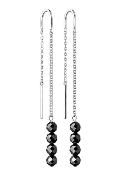 Cercei argint lungi cu spinel - Cascade Noire