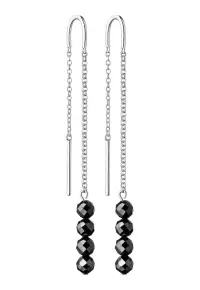 Cercei argint lungi cu spinel - Cascade Noire