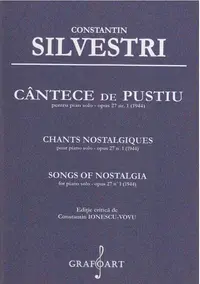 Cantece de pustiu pentru Pian solo opus 27 Nr. 1