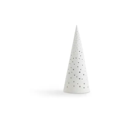 Sfeșnic de Crăciun din bone china Kähler Design Nobili, înălțime 25,5 cm, alb