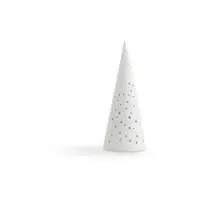 Sfeșnic de Crăciun din bone china Kähler Design Nobili, înălțime 25,5 cm, alb