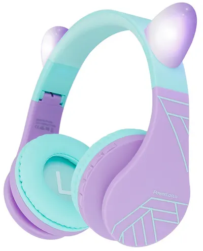 Căști pentru copii PowerLocus - P1 Ears, wireless, mov