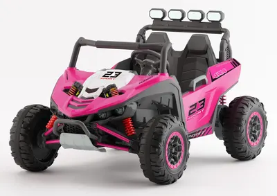 UTV electric pentru copii, Kinderauto Arrow Dune-Buggy, 220W, 12V, roti EVA, 2 locuri, premium, roz
