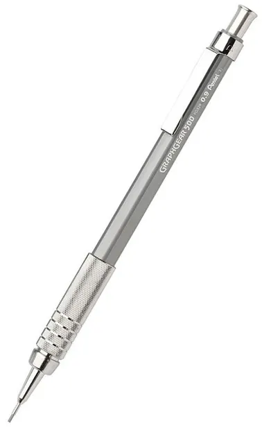 Creion automat Pentel Graphgear - 520 0.9 mm, argintiu