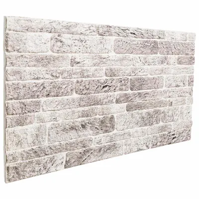 vidaXL Panouri de perete 10 buc. 100 x 50 cm Gri deschis și alb.