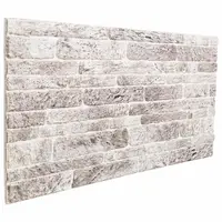 vidaXL Panouri de perete 10 buc. 100 x 50 cm Gri deschis și alb.