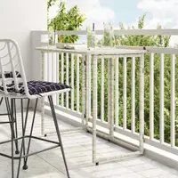 Gossi masa pliabila de gradina gri deschis 90x51x75 cm poly ratan