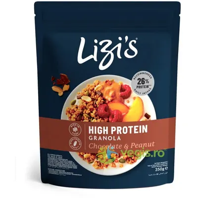 Granola Bogata in Proteine (High Protein) cu Ciocolata si Alune 350g