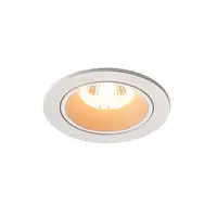 Spot incastrat, NUMINOS S Ceiling lights, white Indoor LED recessed ceiling light white/white 2700K 55° gimballed, rotating and pivoting, including leaf springs,