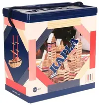 Constructor din lemn Kapla - 120 piese, cutie roz