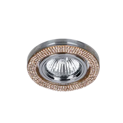 Spot Rotund Mr16 Cristal Auriu