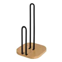 Suport vertical pentru prosoape de bucătărie din hârtie negru-în culoare naturală din metal – Casa Selección