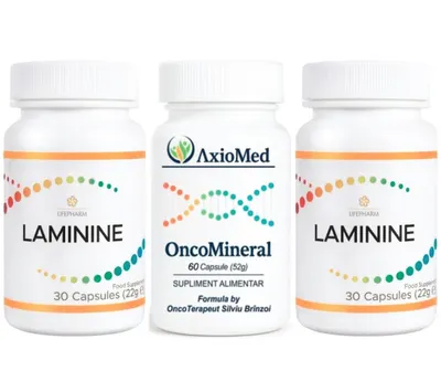 AxioMed Pachet Premium 2 Laminine + OncoMineral - pentru regenerare celulara si imunitate activa
