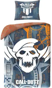 Set lenjerie de pat pentru copii Halantex - Call of Duty, gri