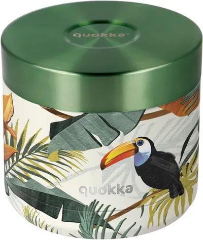 Borcan termic pentru mâncare Quokka Whim - Tropical, 600 ml