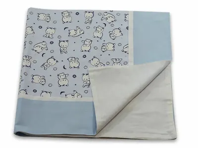 Paturica Baby Bear albastru KidsDecor cu spate finet 80x80 cm