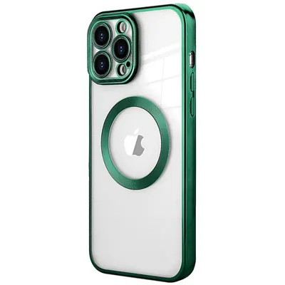 Husa Luxury, Magsafe, Full cover, Compatibila cu iPhone 14 Pro Max, Wireless Charging, Verde Engros