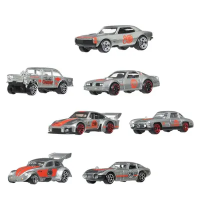 Set 7 masini, Hot Wheels, 80Th Anniversary, Replay The Classics, 1:64, JHF01