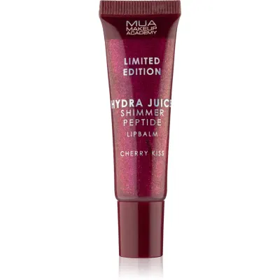 MUA Makeup Academy Hydra Juice Peptide Shimmer Lip Balm balsam de buze pentru stralucire culoare Chery Kiss 10 ml