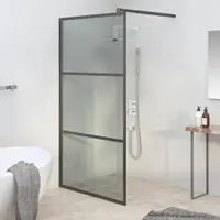 vidaXL Paravan duș walk-in negru 100x195 cm sticlă ESG culoare închisă