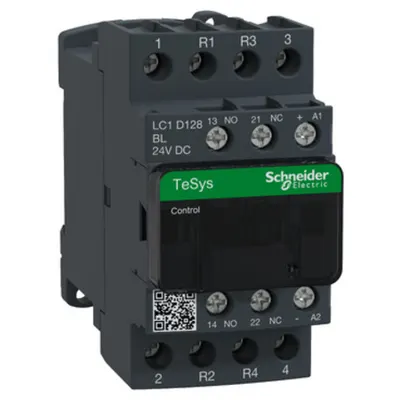 Contactor, TeSys Deca, 4P(2NO+2NC), AC-1, <=440V, 25A, bobina de consum redus 24VDC, terminal cu clema cu surub