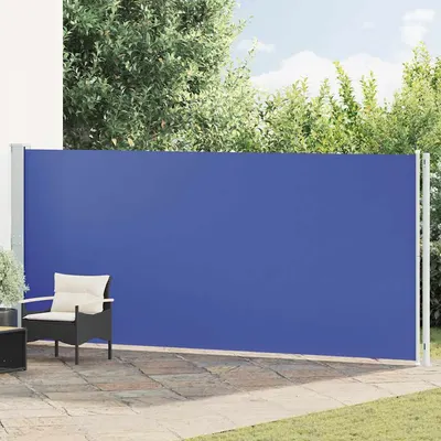 vidaXL Copertină laterală retractabilă de terasă, albastru, 180x600 cm