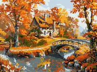 Set de pictură pe numere Ideyka - Idilia dimineții, 30 x 40 cm