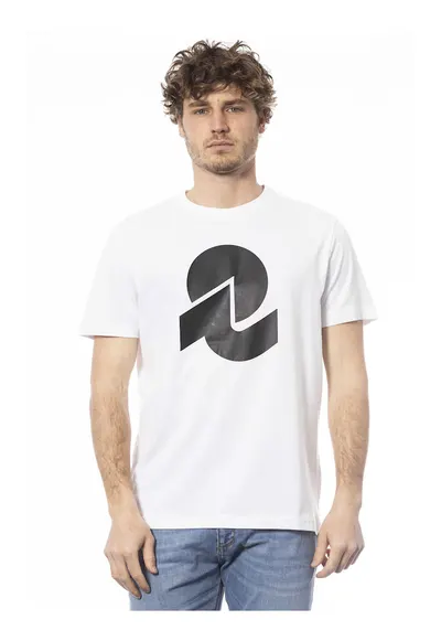 Tricou de bumbac cu imprimeu logo - Alb